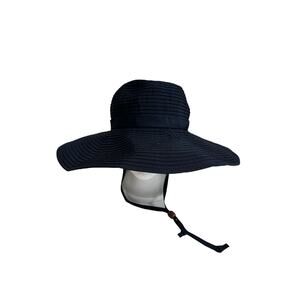 SUNDAY AFTERNOON Beach Hat Navy Blue One Size Womens UPF 50 Packable Chin Strap